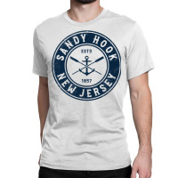 Sandy Hook New Jersey Nj Vintage Boat Anchor & Oars T Shirt Classic T-shirt | Artistshot