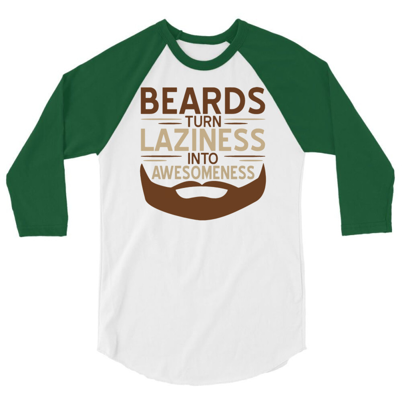 Beards Laziness 3/4 Sleeve Shirt | Artistshot