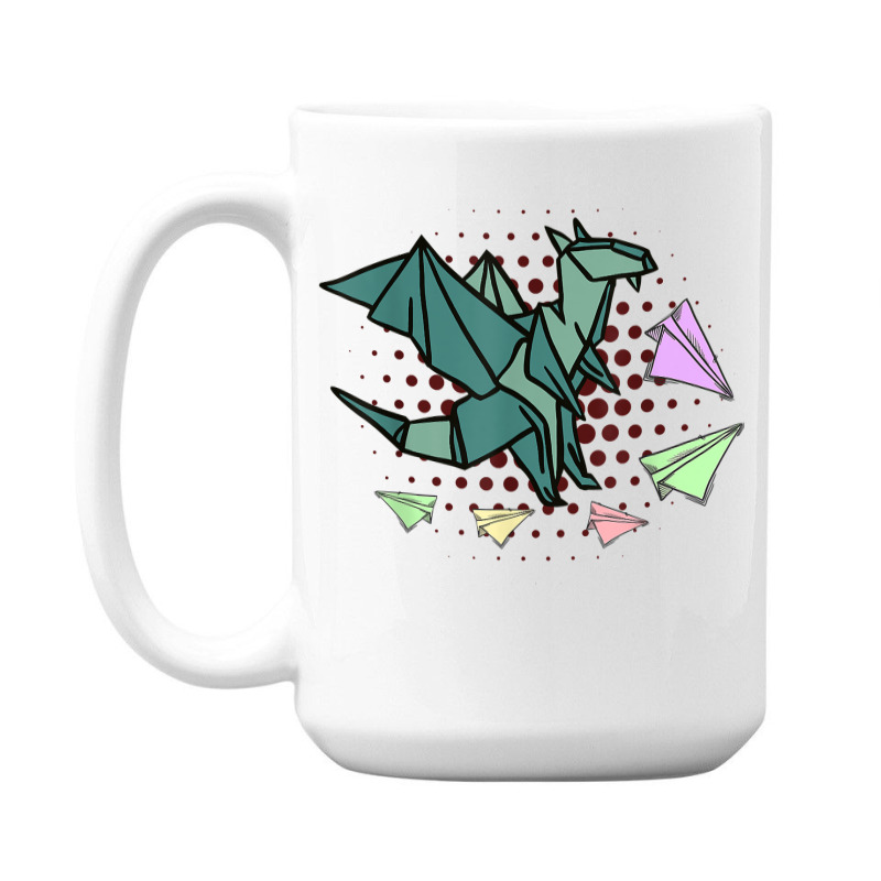 Origami Japanese Art Dragons And Paper Planes Origami T Shirt 15 Oz Coffee Mug | Artistshot