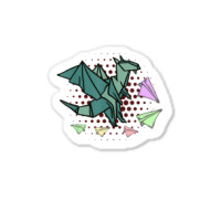 Origami Japanese Art Dragons And Paper Planes Origami T Shirt Sticker | Artistshot