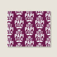 Best Papi Ever Landscape Canvas Print | Artistshot