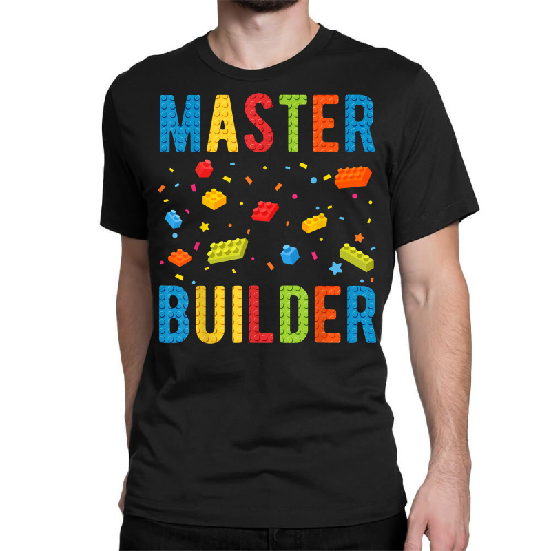 Master Builder Kids Building Blocks Brick Builder T Shirt Classic T-shirt by marshall0976 | Artistshot