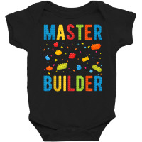 Master Builder Kids Building Blocks Brick Builder T Shirt Baby Bodysuit | Artistshot