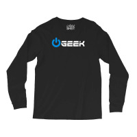Geek' (power On Button) Long Sleeve Shirts | Artistshot