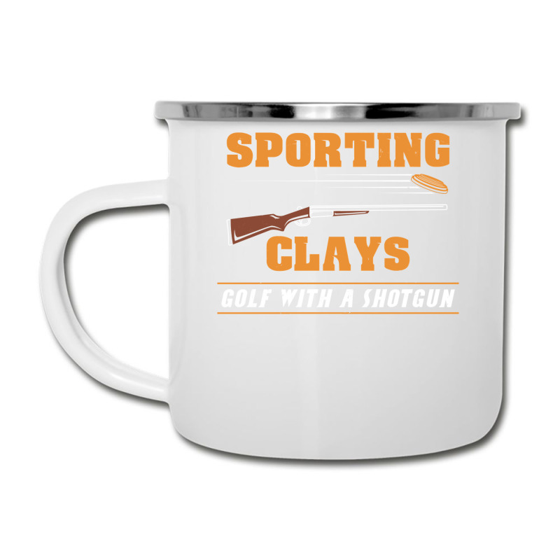 Sporting Clays   Golf With A Shotgun   Clay Target Shooting Sweatshirt Camper Cup | Artistshot