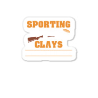 Sporting Clays   Golf With A Shotgun   Clay Target Shooting Sweatshirt Sticker | Artistshot