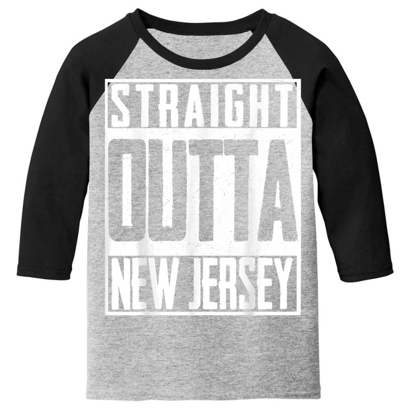 Straight Outta New Jersey Us Patriot Fan Pride T Shirt Youth 3/4 Sleeve | Artistshot