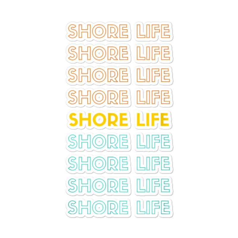 Vintage New Jersey Shore Life Beach Summer Vacation Surf T Shirt Sticker | Artistshot