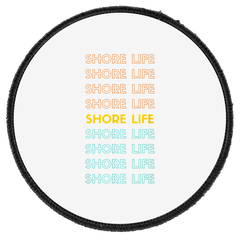 Vintage New Jersey Shore Life Beach Summer Vacation Surf T Shirt Round Patch | Artistshot