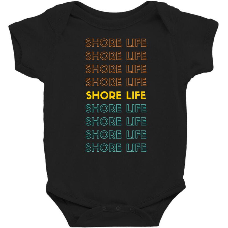 Vintage New Jersey Shore Life Beach Summer Vacation Surf T Shirt Baby Bodysuit | Artistshot