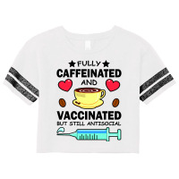 Kawaii Fully Caffeinated And Vaccinated But Still Antisocial Scorecard Crop Tee | Artistshot