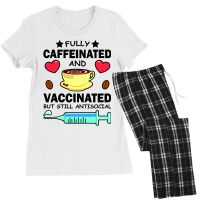 Kawaii Fully Caffeinated And Vaccinated But Still Antisocial Women's Pajamas Set | Artistshot