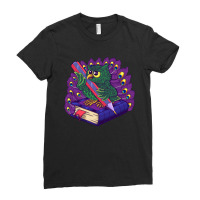 Awesome Owl With Peacock Tail Ladies Fitted T-shirt | Artistshot