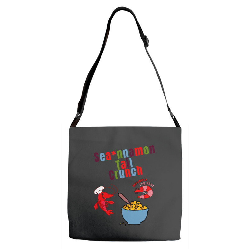 Sea, Nnamon Tail Crunch,  Parody Cinnamon Toast Crunch Shrimp Tails Cl Adjustable Strap Totes | Artistshot