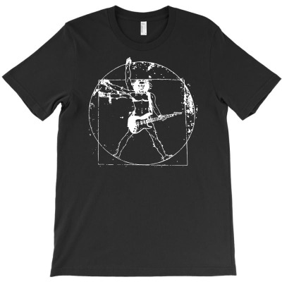 Vitruvian Guitarist T-shirt Designed By Lili Alamin