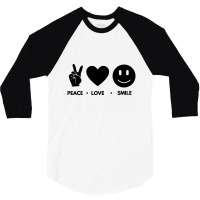 Peace Love Smile 3/4 Sleeve Shirt | Artistshot