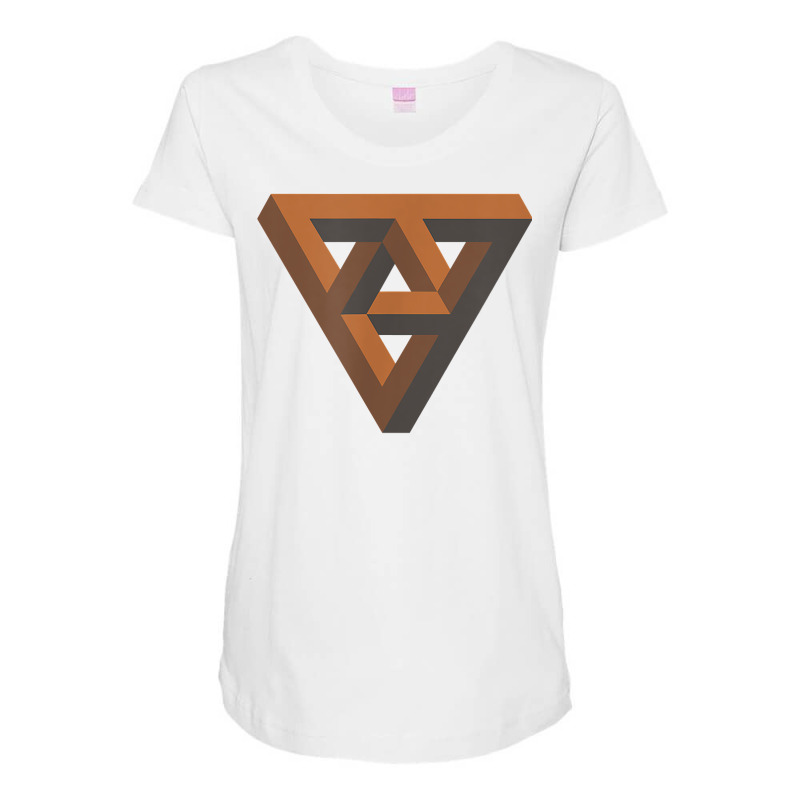 Triangulate   Colorful Triangle Optical Illusion T Shirt Maternity Scoop Neck T-shirt by ReagerAero | Artistshot