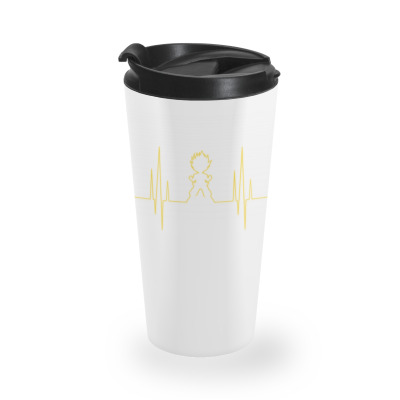Electro Saiyan Heartbeat Travel Mug Designed By Koopshawneen
