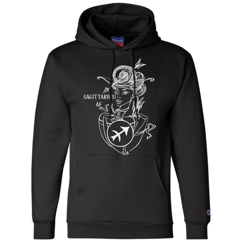 Sagittarius Af Beautiful Archer Woman Zodiac Sign T Shirt Champion Hoodie | Artistshot