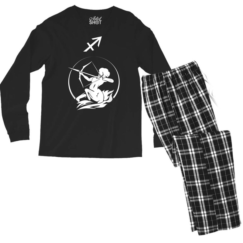 Sagittarius Archer Zodiac Horoscope Sign Astrology T Shirt Men's Long Sleeve Pajama Set | Artistshot