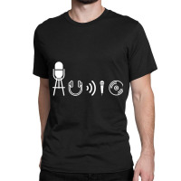 Audio Symbols From Sound, Music, Live Production, Engineer T Shirt Classic T-shirt | Artistshot