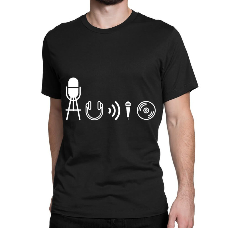 Audio Symbols From Sound, Music, Live Production, Engineer T Shirt Classic T-shirt | Artistshot