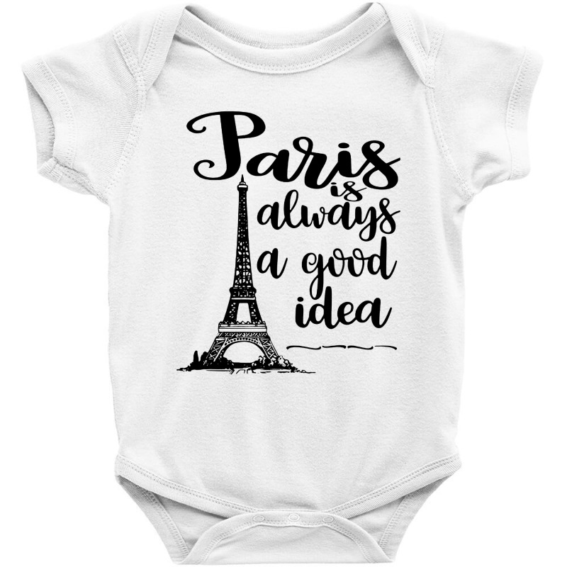 Paris Lover Vacay Eiffel Tower Paris Baby Bodysuit by Pajero | Artistshot