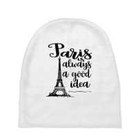 Paris Lover Vacay Eiffel Tower Paris Baby Beanies | Artistshot