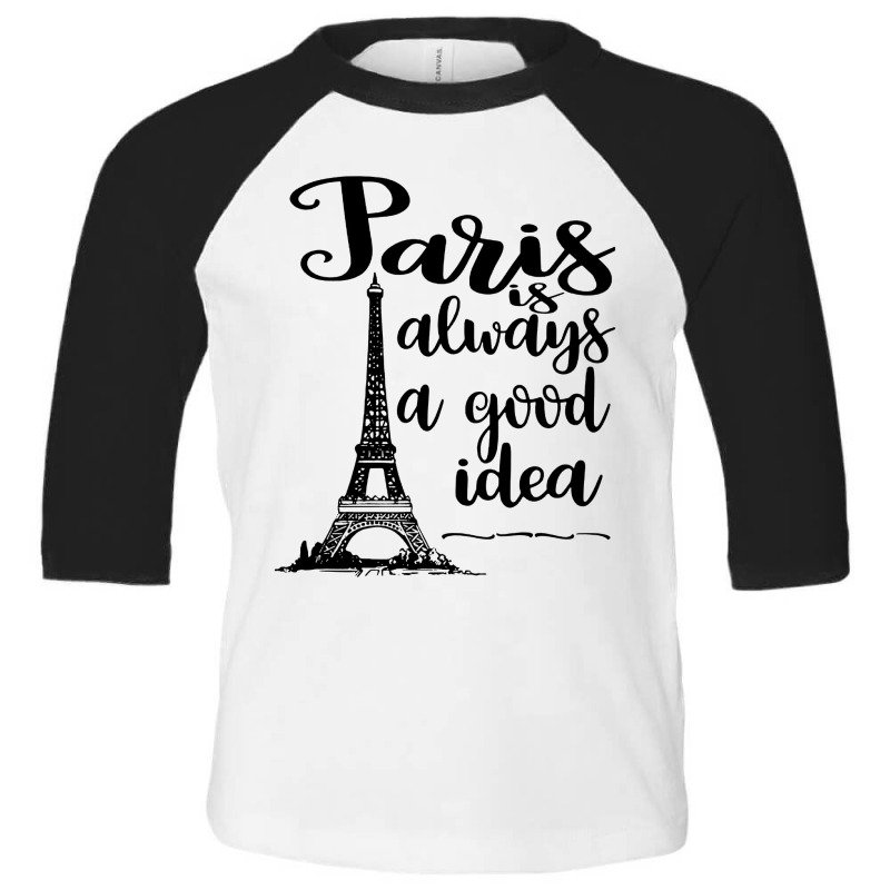 Paris Lover Vacay Eiffel Tower Paris Toddler 3/4 Sleeve Tee by Pajero | Artistshot