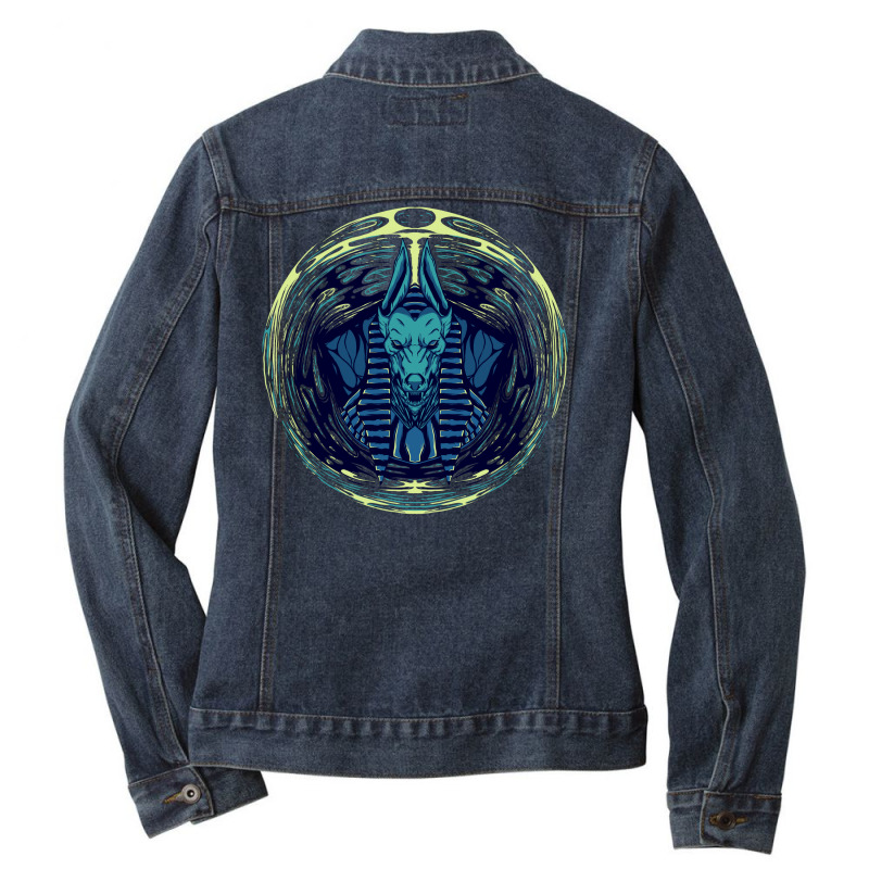 Anubis Ladies Denim Jacket by Artilution | Artistshot