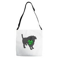 Funny Dog Holding Shamrock Adjustable Strap Totes | Artistshot