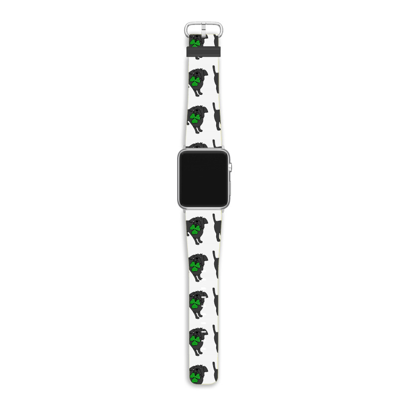 Funny Dog Holding Shamrock Apple Watch Band | Artistshot