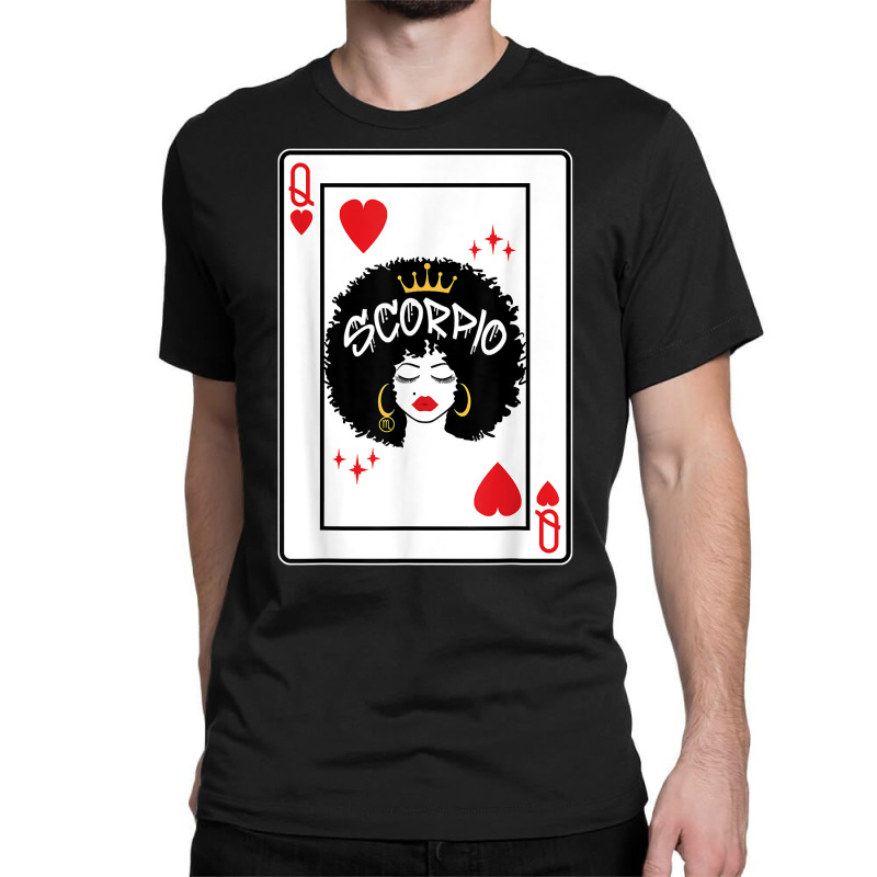 Scorpio Astrology Black Queen Hearts Blackjack Cards Poker T Shirt Classic T-shirt | Artistshot