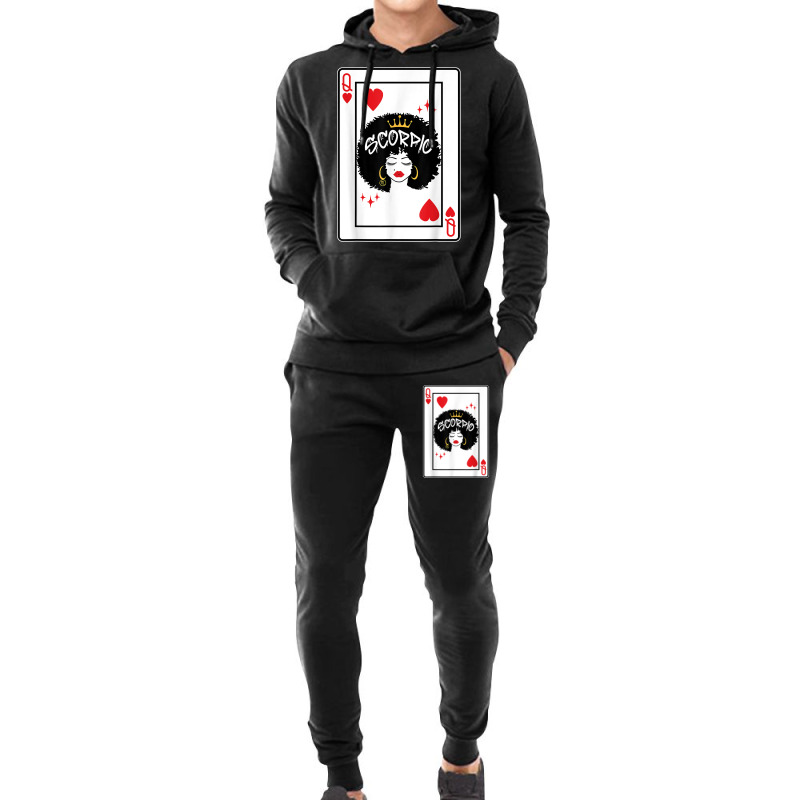 Scorpio Astrology Black Queen Hearts Blackjack Cards Poker T Shirt Hoodie & Jogger Set | Artistshot