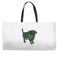 Funny Dog Holding Shamrock Weekender Totes | Artistshot