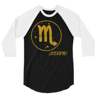 Scorpio Star Sign Zodiac Astrology Vintage Retro Birthday T Shirt 3/4 Sleeve Shirt | Artistshot