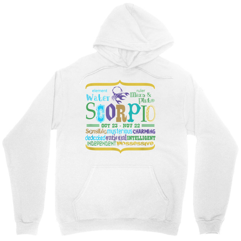 Scorpio Zodiac Astrology Horoscope Birthday Apparel Gift T Shirt Unisex Hoodie | Artistshot