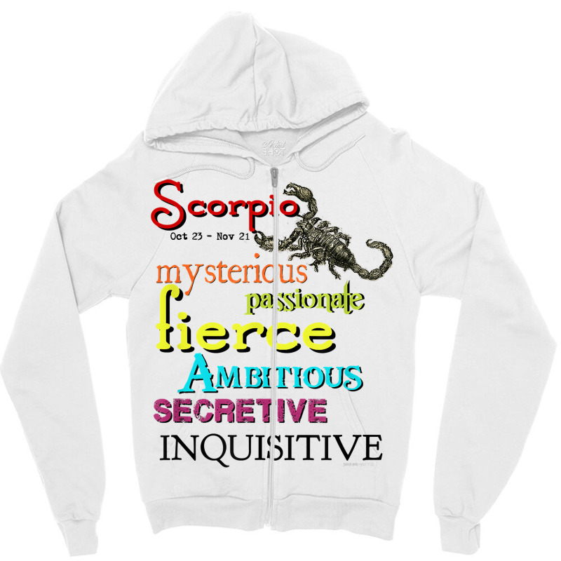 Scorpio Zodiac Horoscope Astrology T Shirt Zipper Hoodie | Artistshot