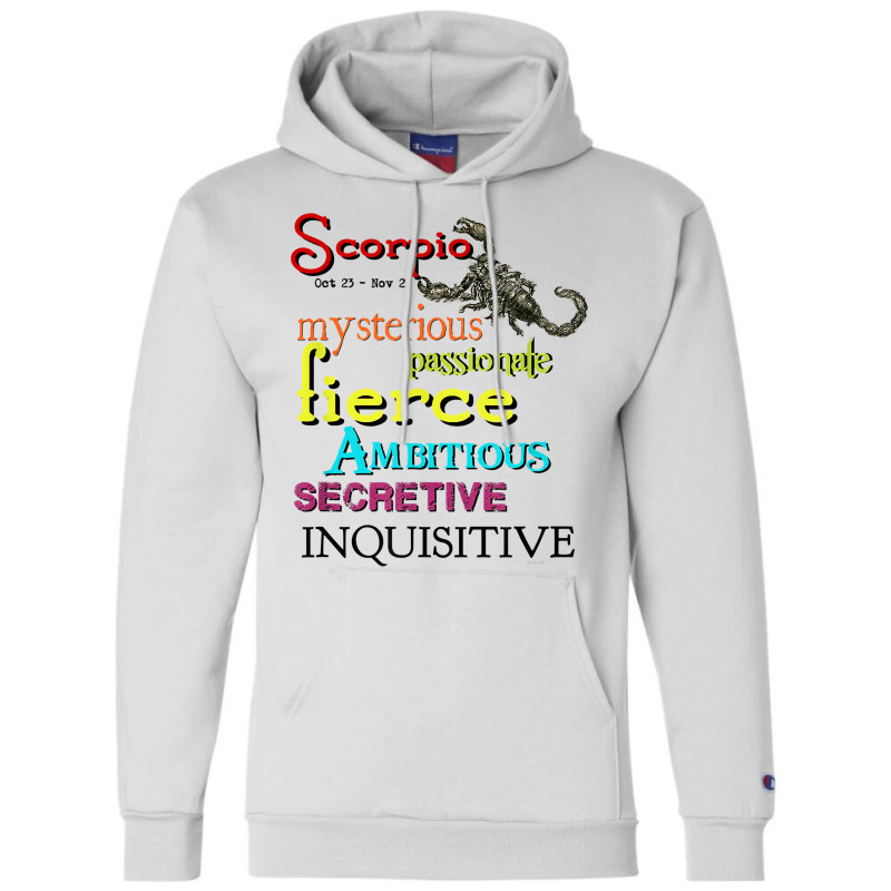 Scorpio Zodiac Horoscope Astrology T Shirt Champion Hoodie | Artistshot