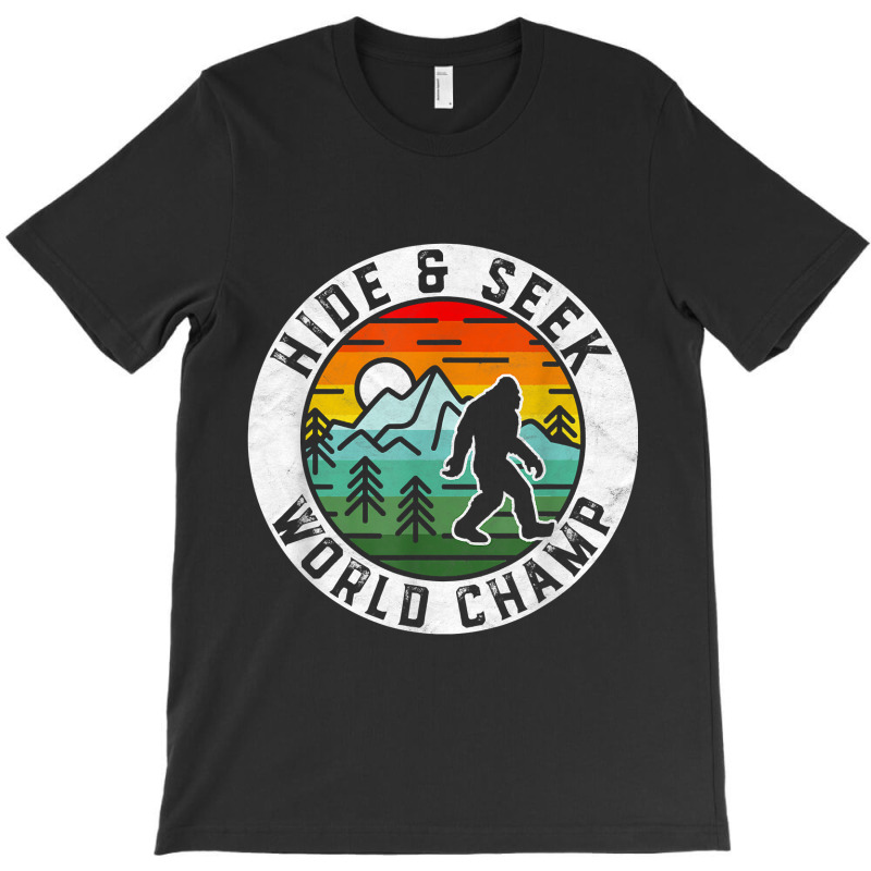 Bigfoot Hide & Seek World Champ Sasquatch Silhouette T Shirt T-Shirt by longduong89 | Artistshot