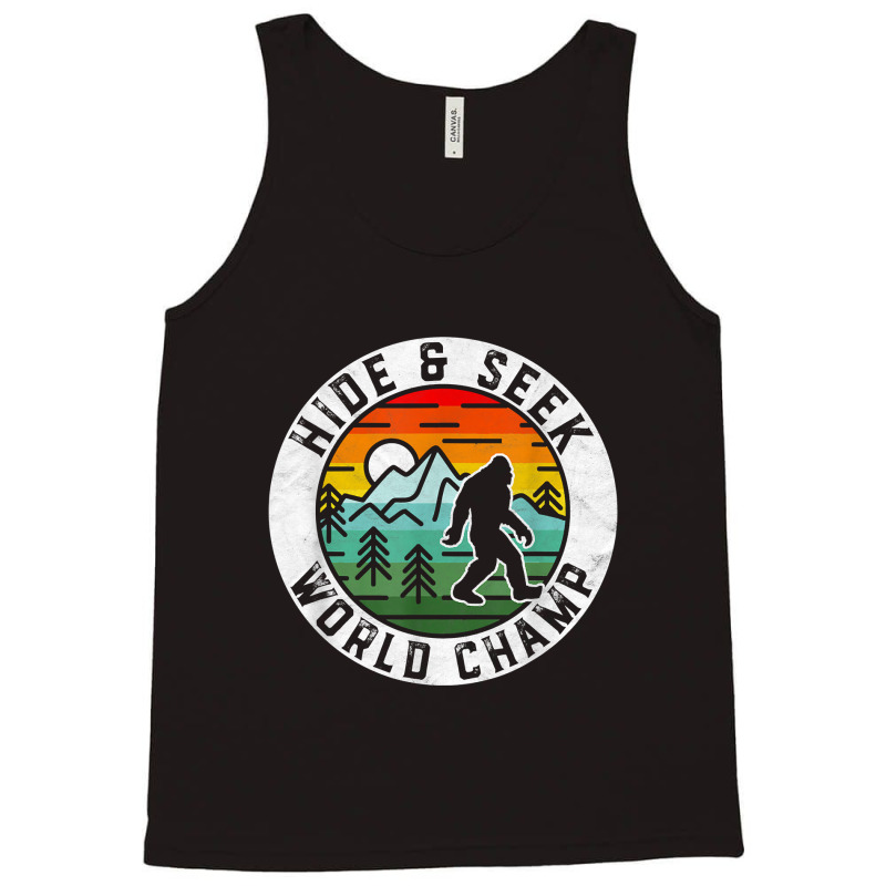 Bigfoot Hide & Seek World Champ Sasquatch Silhouette T Shirt Tank Top by longduong89 | Artistshot