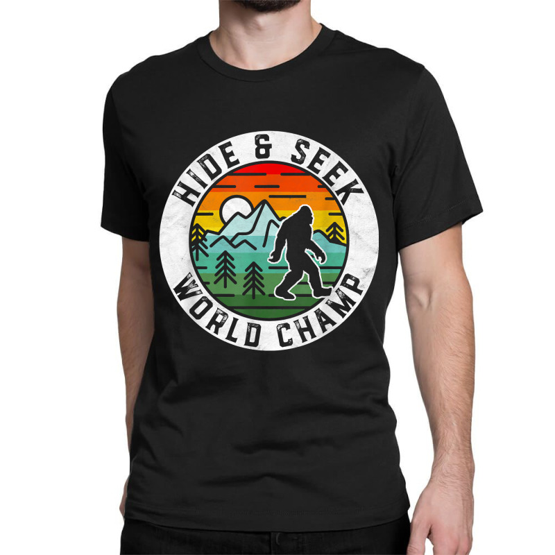 Bigfoot Hide & Seek World Champ Sasquatch Silhouette T Shirt Classic T-shirt by longduong89 | Artistshot