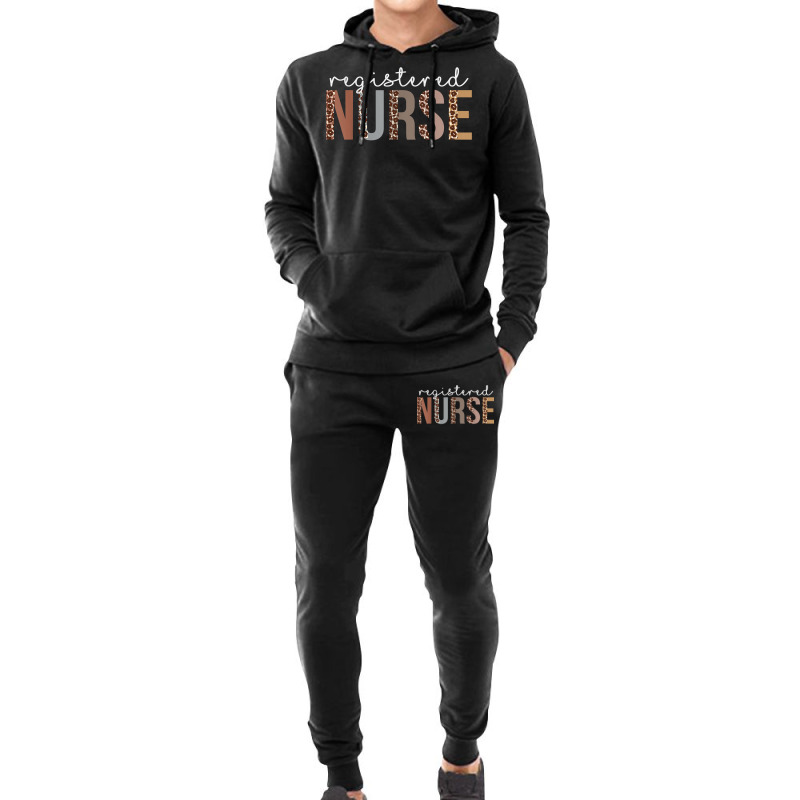 Leopard Registered Nurse Appreciation Healthcare Workers T Shirt Hoodie & Jogger Set | Artistshot