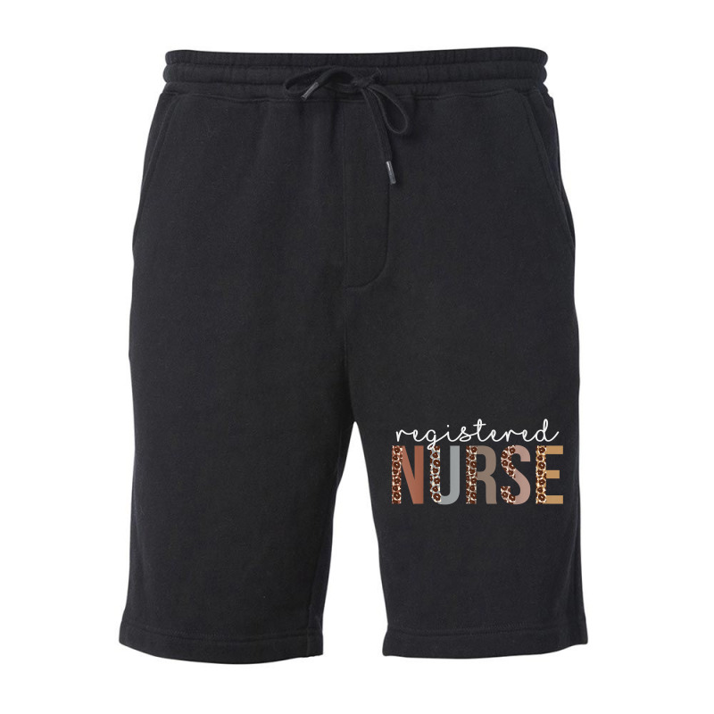 Leopard Registered Nurse Appreciation Healthcare Workers T Shirt Fleece Short | Artistshot