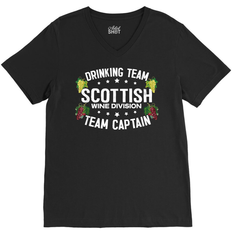 Scottish Drinking Team Wine Division Team Captain T Shirt V-neck Tee | Artistshot