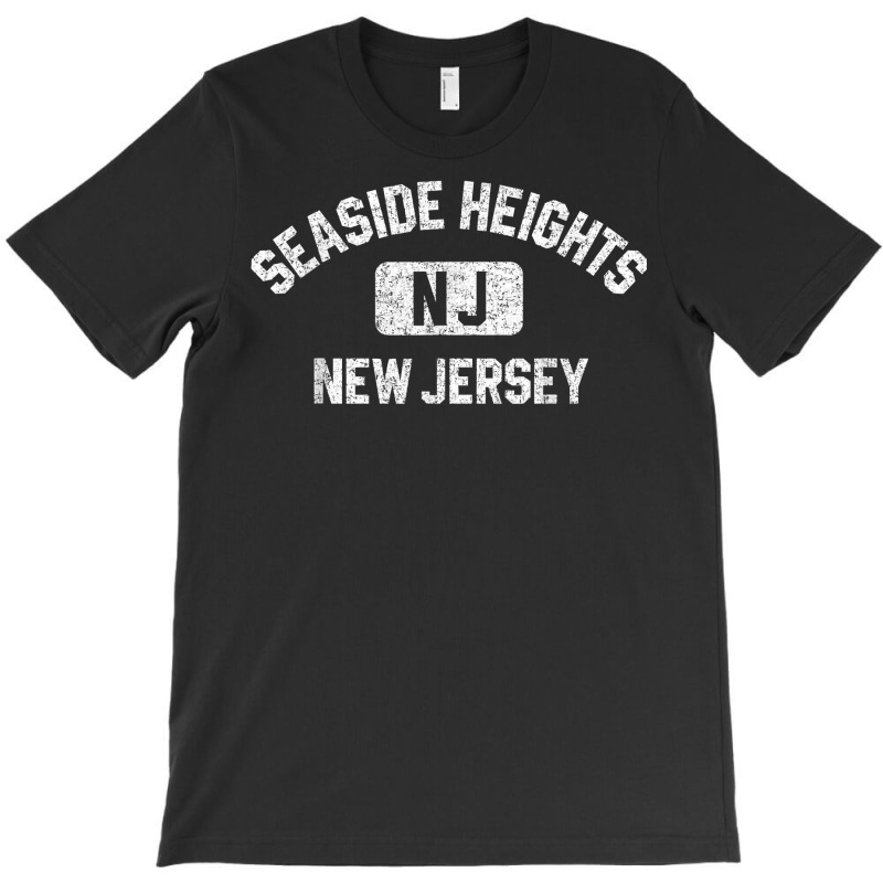 Seaside Heights Nj New Jersey Gym Style Distress White Print T Shirt T-shirt | Artistshot