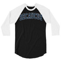 Secaucus New Jersey Nj Vintage Sports Design Navy Design T Shirt 3/4 Sleeve Shirt | Artistshot