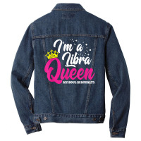 September October Birthday   Astrology   Libra Queen T Shirt Men Denim Jacket | Artistshot