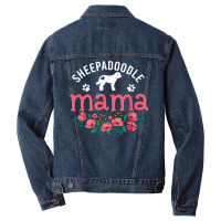 Sheepadoodle Mama Gifts Women Mom Cute Dog Lover Christmas T Shirt Men Denim Jacket | Artistshot