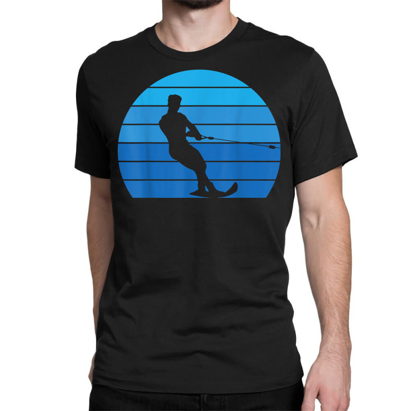 Vintage Sunset Retro Water Skiing Water Skier Athlete T Shirt Classic T-shirt | Artistshot